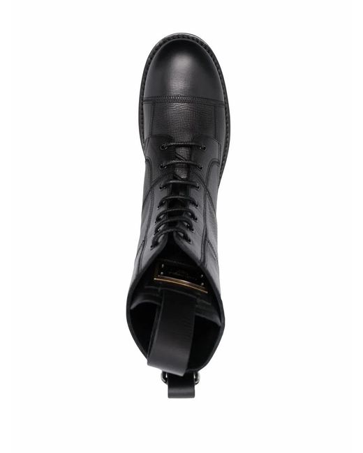 Dolce & Gabbana Black Logo-plaque Ankle Boots for men