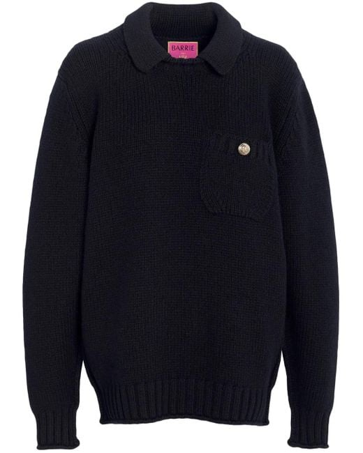 Barrie Blue Chunky-Knit Cashmere Jumper