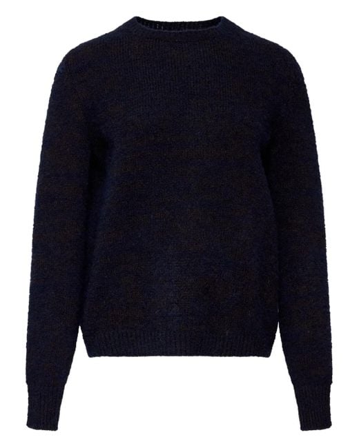 Maison Margiela Blue Brushed-Finish Sweater