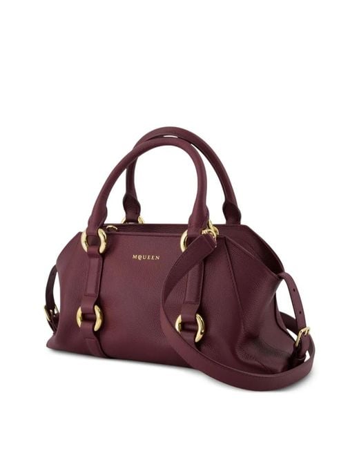 McQueen Purple Small Farringdon Shoulder Bag