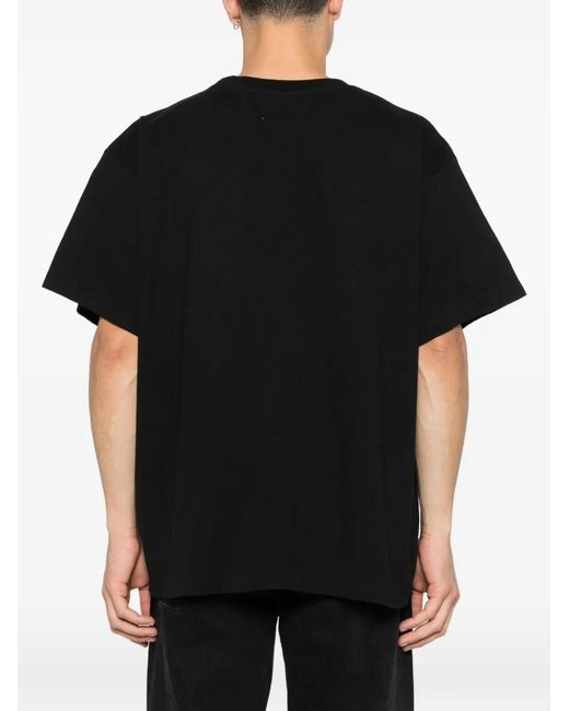 MM6 by Maison Margiela Black Graphic T-Shirt for men