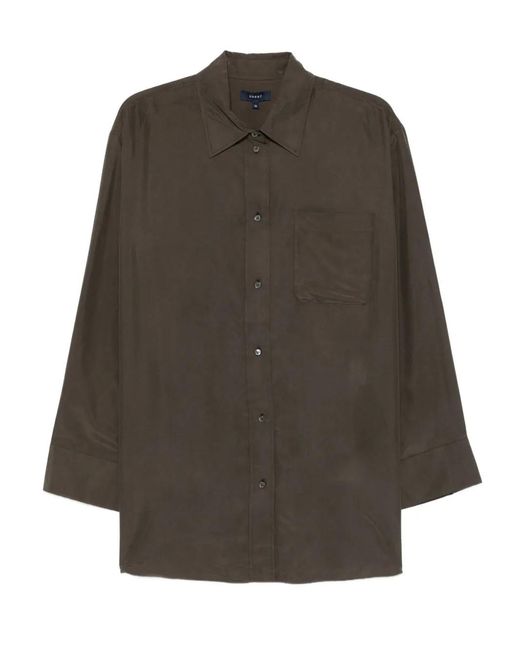 Soeur Button-Down Blouse Met Zak in het Gray