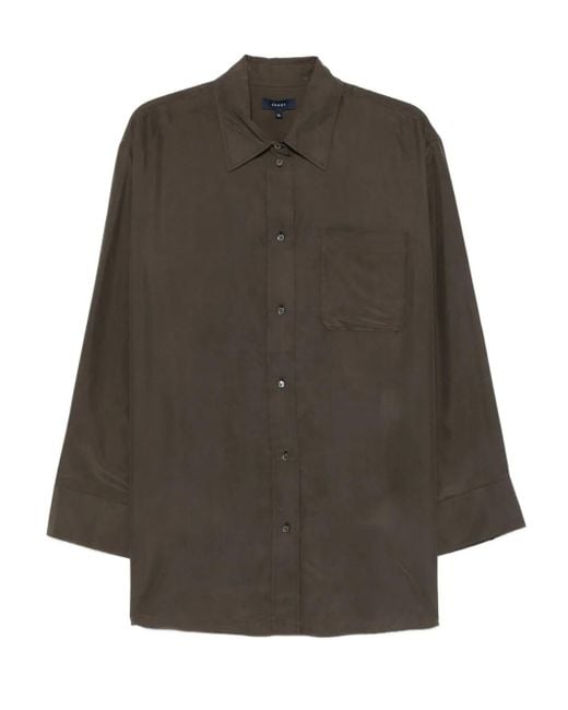 Soeur Button-Down Blouse Met Zak in het Gray