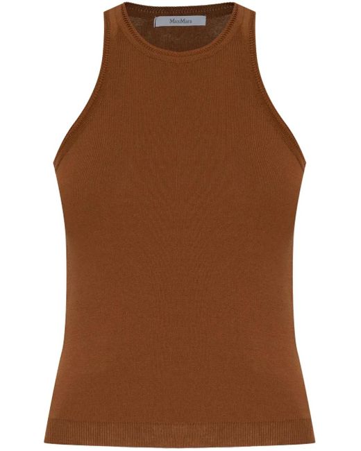 Max Mara Brown Geripptes Tanktop
