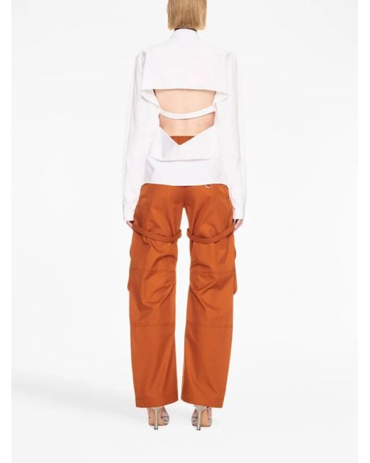 Off-White c/o Virgil Abloh White Off- Shirt With Cut-Out Detail