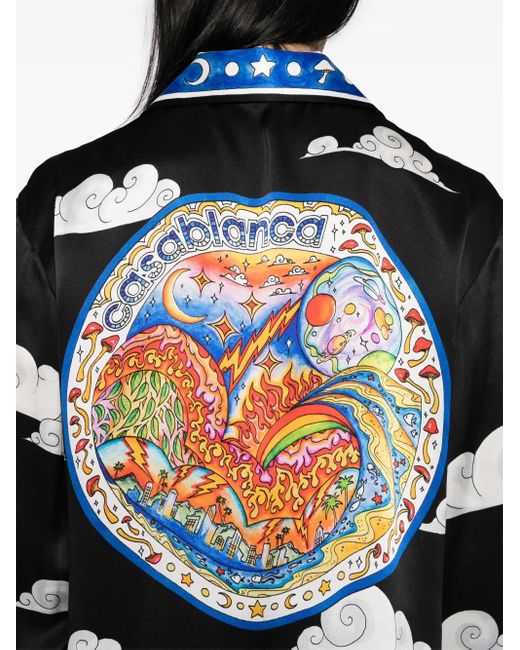 Camicia Con Maniche Lunghe di Casablanca in Black da Uomo