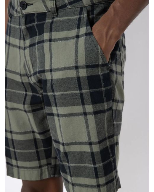 Osklen Gray Tartan-Check Flannel Bermuda Shorts for men