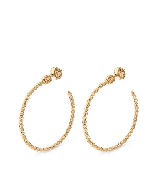 Officina Bernardi Metallic 18Kt Moon Diamond Large Hoop Earrings