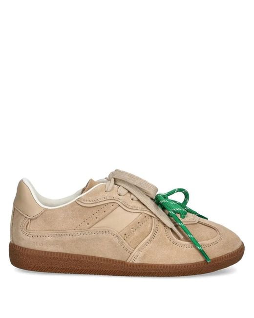 Nokwol Brown August Suede Panelled Sneakers