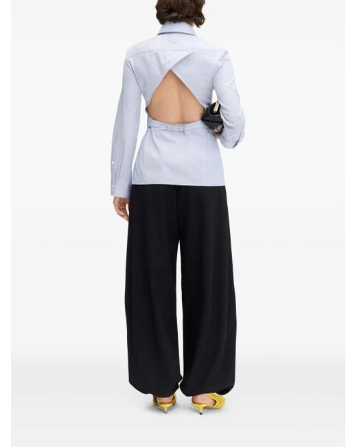 Jacquemus The Suit Blouse in het Blue