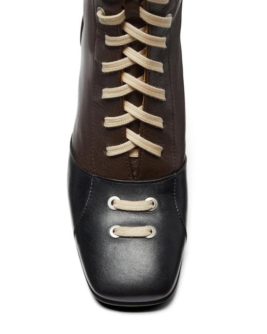 LILI CURIA Black Isadora Lace-Up Boots