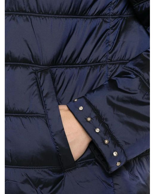 Liu Jo Blue Hooded Puffer Jacket
