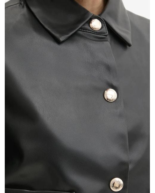 Morgan Black Buttoned Cropped Jacket