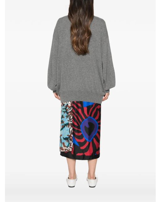 Sofie D'Hoore Gray Roll-Neck Balloon-Sleeve Knit