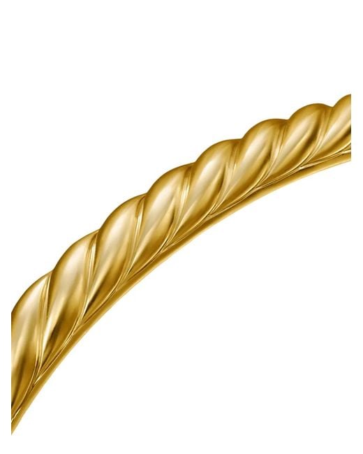 David Yurman Metallic 18Kt Sculpted Cable Cuff Bracelet (5.5Mm) for men