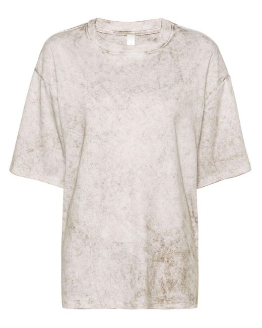 Lauren Manoogian White T-Shirt mit Lunar-Print