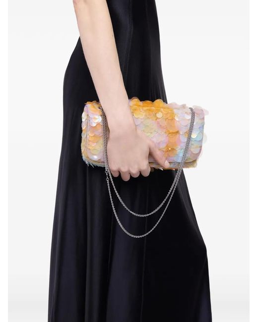 Rabanne Black Embroidered-Sequin Shoulder Bag