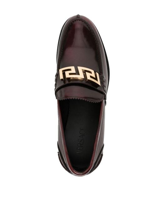 Versace Brown Flat Shoes for men