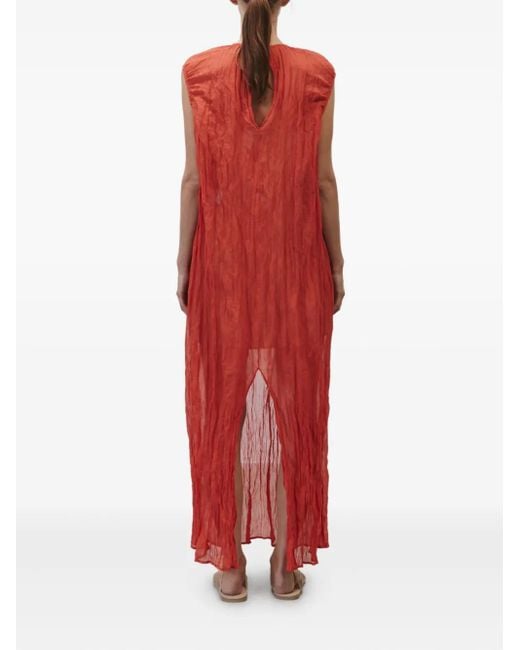 Alysi Red Sleeveless Maxi Dress