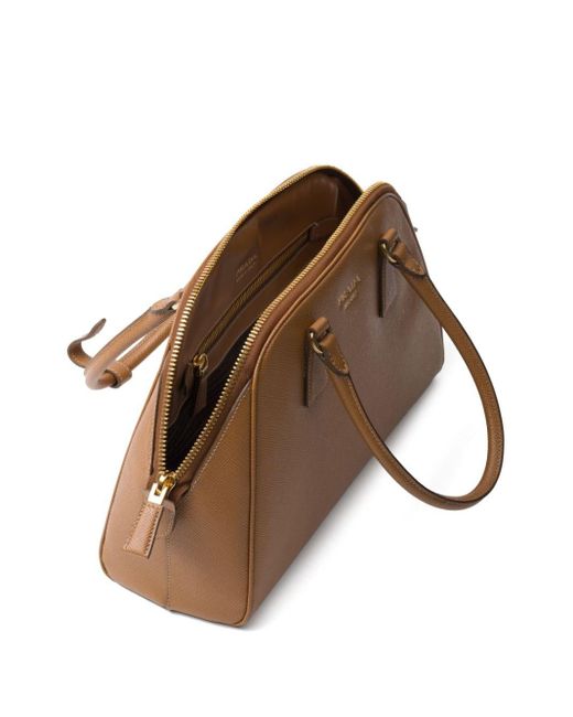 Prada Brown Medium Saffiano Leather Tote Bag