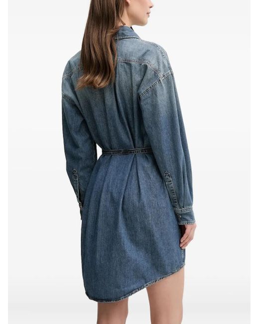 Joop! Blue Denim Shirt Mini Dress