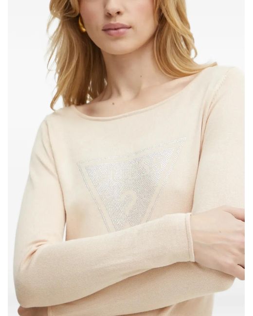 Guess White Long-Sleeved T-Shirt