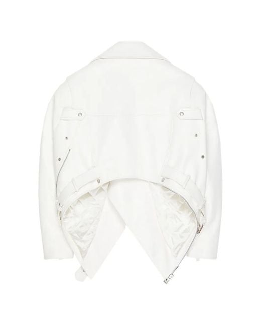 Givenchy White Leather Biker Jacket
