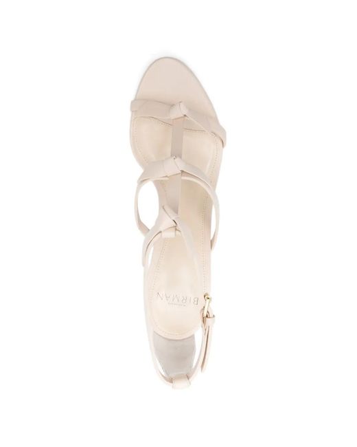 Alexandre Birman Natural Knot-Detail Leather Sandals