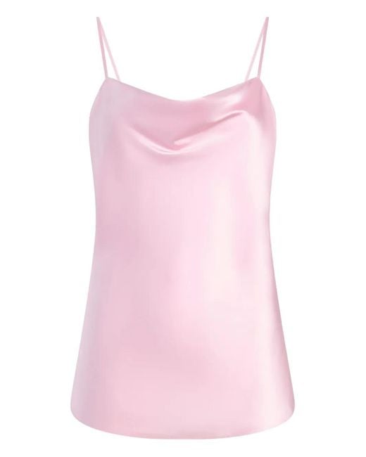 Cinq À Sept Pink Marta Cami Cowl Neck Top