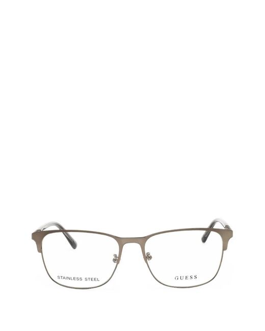 GUESS EYEWEAR White Rectangle-Frame Glasses for men
