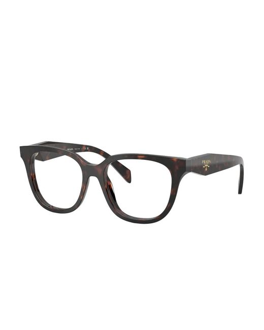 Prada Brown Round-Frame Glasses