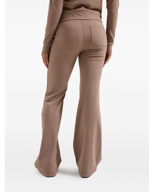 Juicy Couture Brown Logo-Print Flared Track Pants