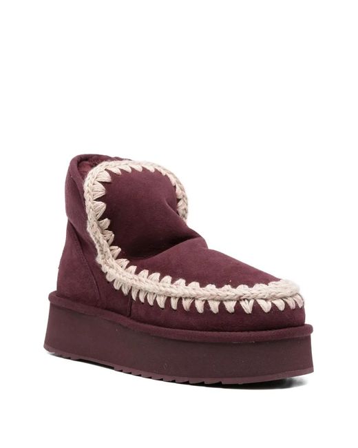 Mou Purple Moni Platform Boots