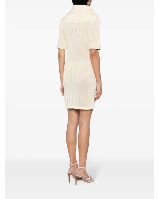Jacquemus White La Mini Robe Manta Dress