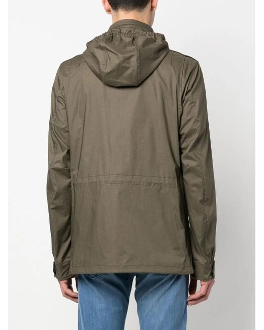 Herno Green Detachable Hood Jacket for men