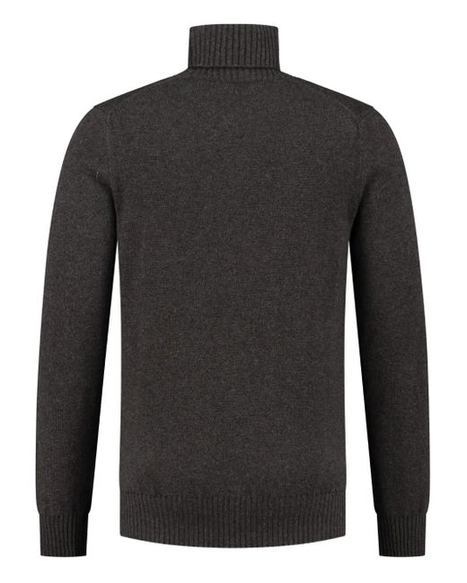 Doriani Black Roll-Neck Jumper for men