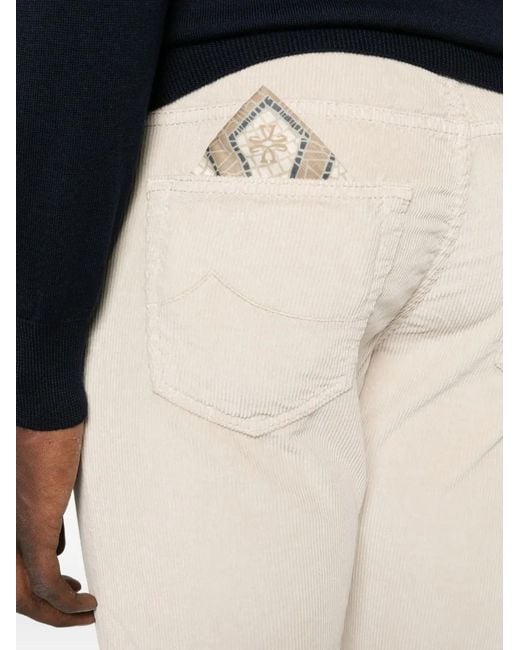 Jacob Cohen Natural Corduroy Five-Pocket Trousers for men