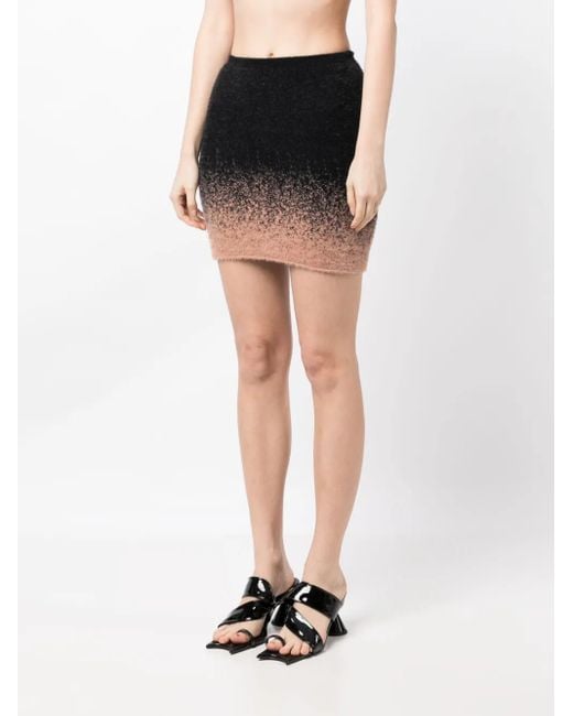 OTTOLINGER Black Gradient Knitted Mini Skirt