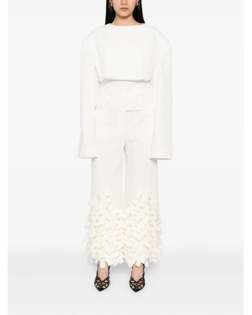 A.W.A.K.E. MODE White Cotton Blouse