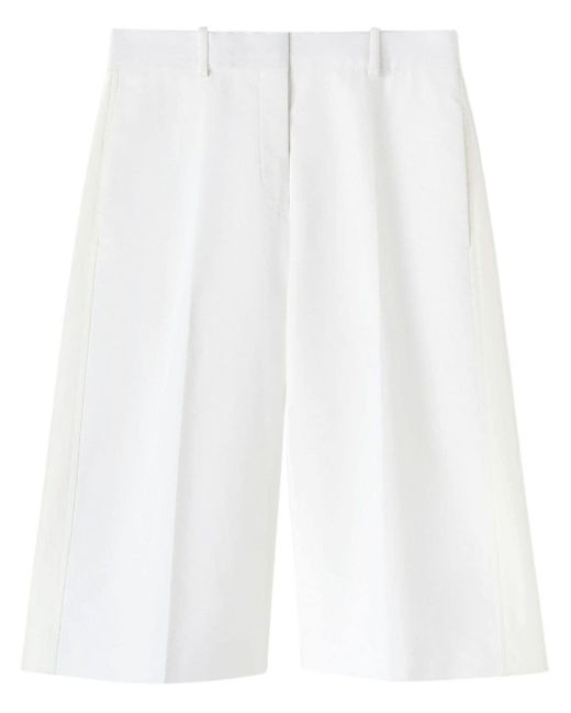 Jil Sander White Cotton Tailored Bermuda Shorts