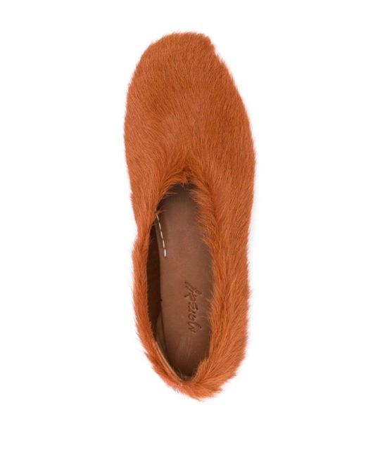 Marsèll Brown Faux-fur Ballerina Shoes