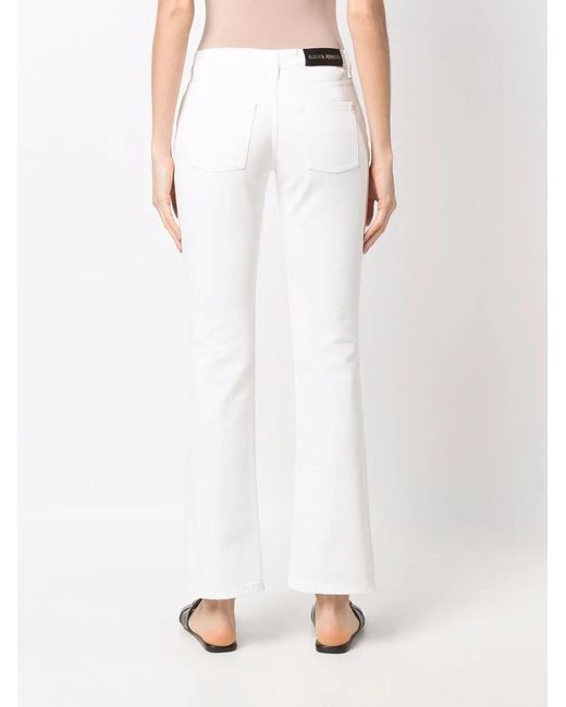 Alberta Ferretti White Slim Fit Trousers