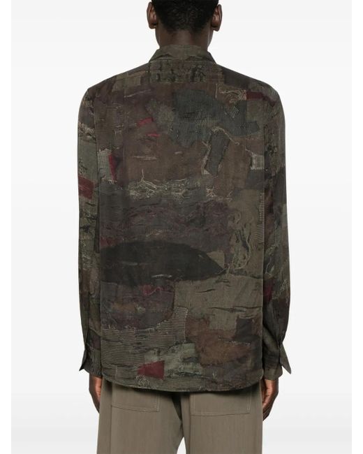 メンズ Ziggy Chen Printed Shirt Black