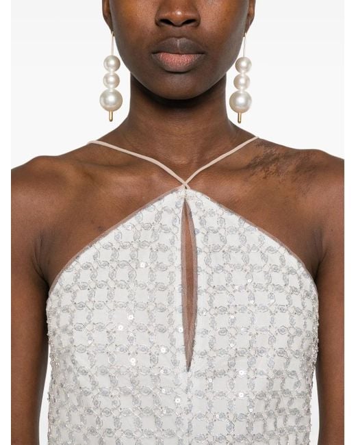 Abito Lungo Con Decorazione di ROTATE BIRGER CHRISTENSEN in White