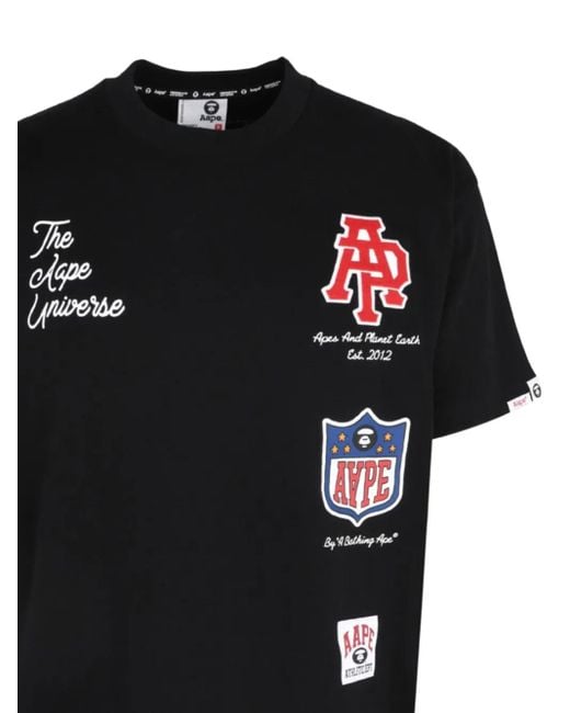 Aape By A Bathing Ape AAPE Fancy Main T-Shirt in Black für Herren