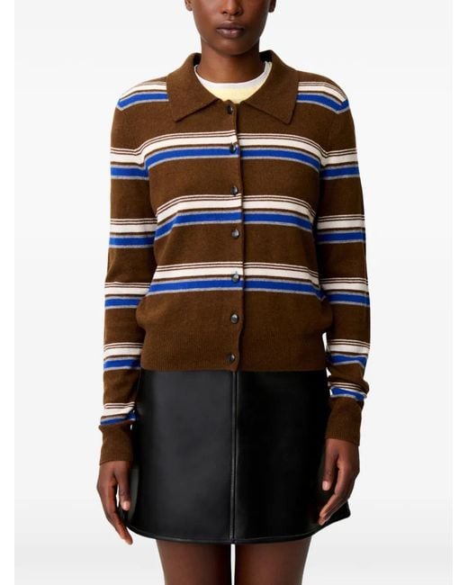 Claudie Pierlot Brown Knitted Cardigan