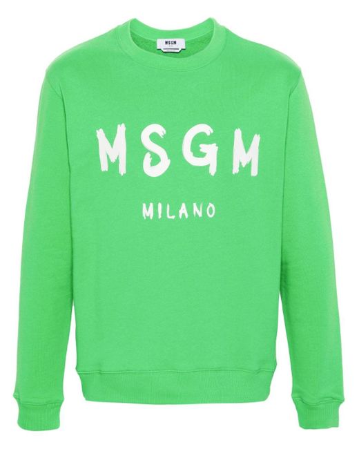 メンズ MSGM ロゴ スウェットシャツ Green