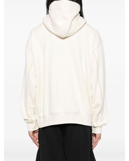 FIVE CM Natural Leather Trim Hoodie for men