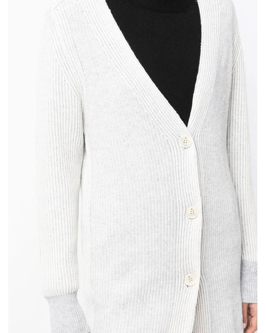 Lorena Antoniazzi White V-Neck Button Cardi-Coat