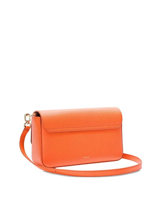Furla Orange Iride Clasp-Fastening Bag